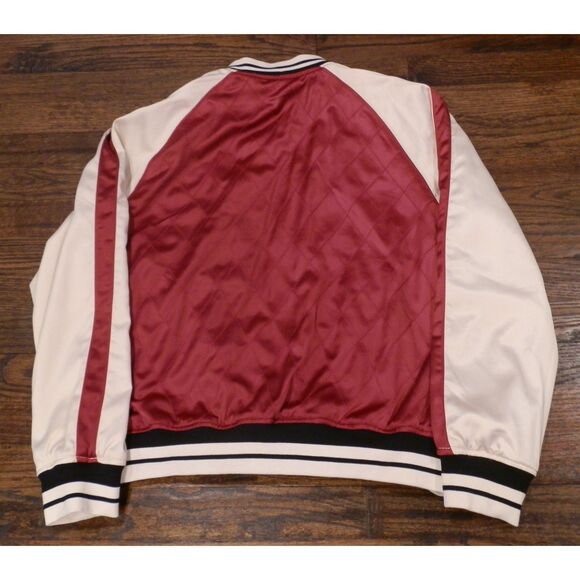 Express Reversible Embroidered Tiger Floral Black Red Jacket Women's Size Medium - Picture 4 of 5